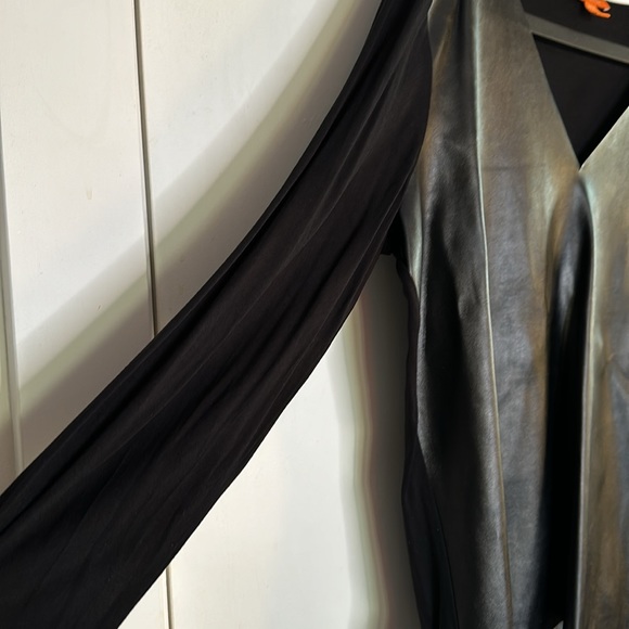 Joe Fresh Faux Leather Lingerie Sleeve Top - Picture 4 of 5